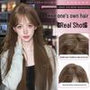 Long Straight Black Wig Set: Natural Hair, Full Head, Fashionable & Age-Reducing.