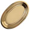 1pc Oval Plate Stainless Steel Food Plate Compact Snack Dish Rustproof Serving Tray For Home Restaurant Bar Breakfast Pastry
