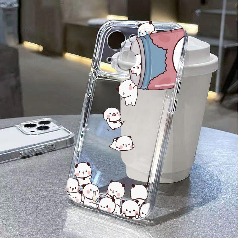 Funny Cat Phone Case For iPhone 17 Air 16E 16 15 14 11 Pro Max Plus 13 12 Mini 8 7 X XR Transparent Shockproof Cover