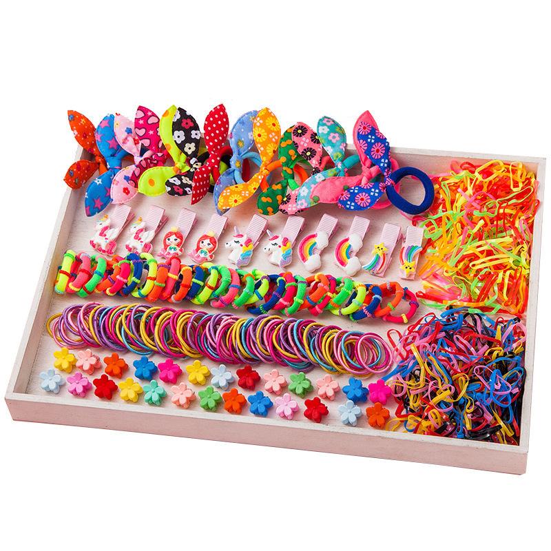 Princess Hair Accessories Set for Kids – Clips, Scrunchies & Claw Clips with Elastic Ties, Gift Box for Daily Wear