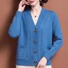 Middle-aged Mother Sweater Cardigan Women's Short Western Style Spring and Autumn Outer Fashion Knitted Small Jacket Loose