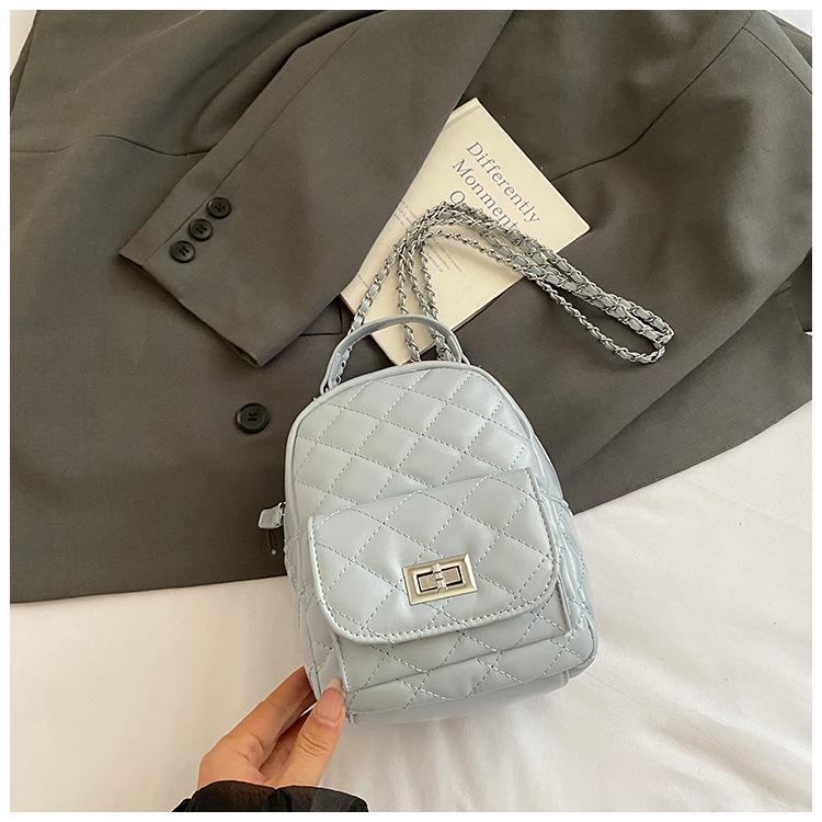 

Foreign sense niche rhombus bucket backpack 2025 fashion new fashion shoulder backpack small fresh handbag синий