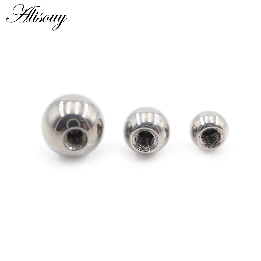 Alisouy 1PC Titanium Internal Thread 14G/16G/20G Replacement Ball Bead Lip Eyebrow Tongue Ear Tragus Belly Body Piercing Jewelry