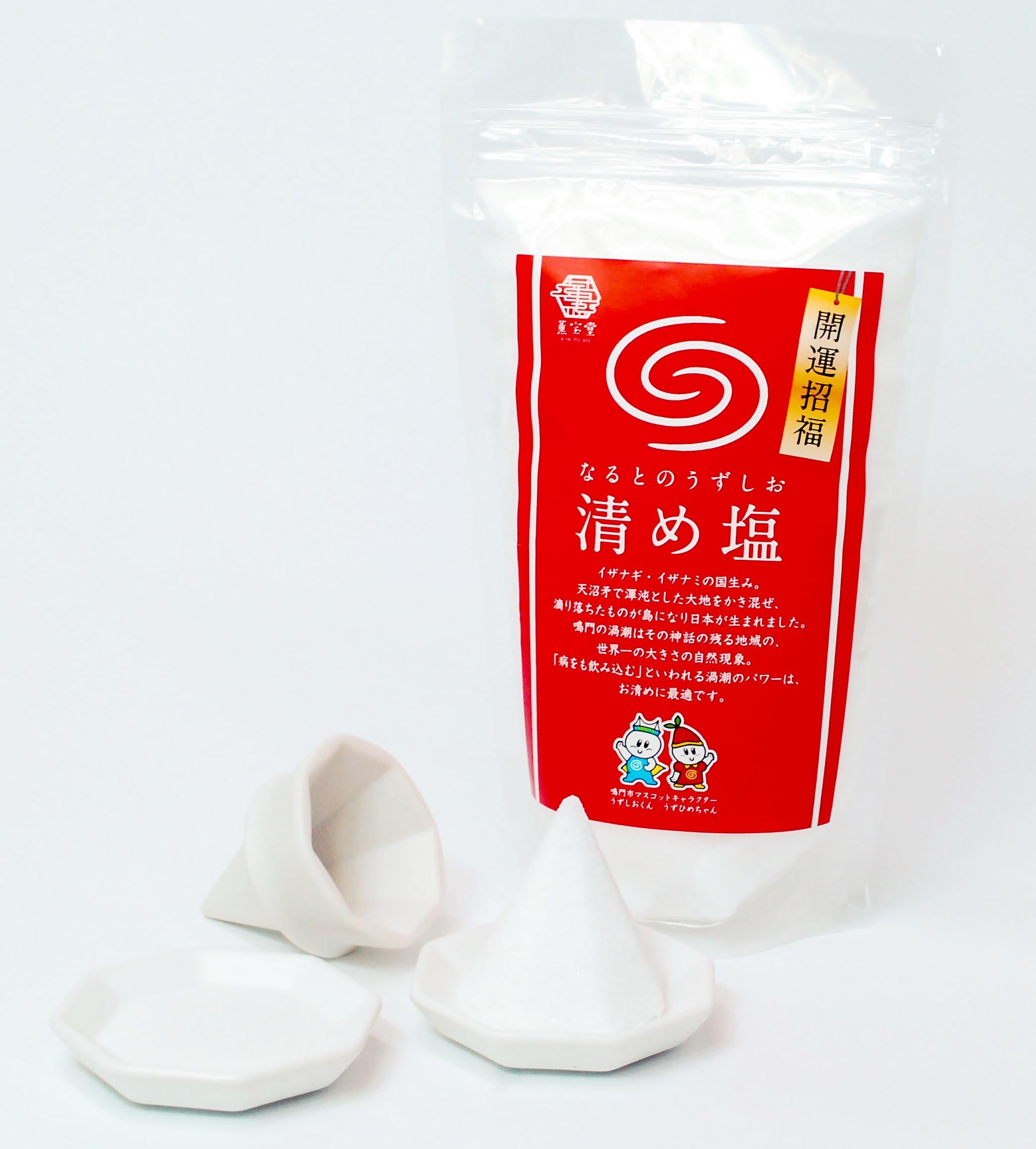 

Moa Feteli (Moa Feteli) Morishio (Salt) - Good Luck, Power Spot, Made in Japan - Naruto Whirlpool Purifying Salt, 400g, Set of 2, Includes Morishio