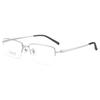 Men's Lightweight Pure Titanium Semi-Rimless Eyeglasses - Stylish and Commuter-Friendly