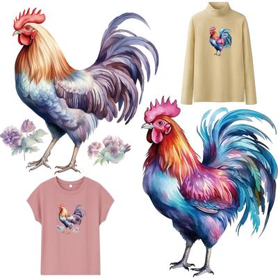 Aufnäher zum Aufbügeln, Hahn-Aufkleber, Aufkleber, T-Shirt, Hoodies, Wärmeübertragung, DIY-Kleidungsaufkleber, Parches, Ropa, Thermoaufkleber auf Kleidung