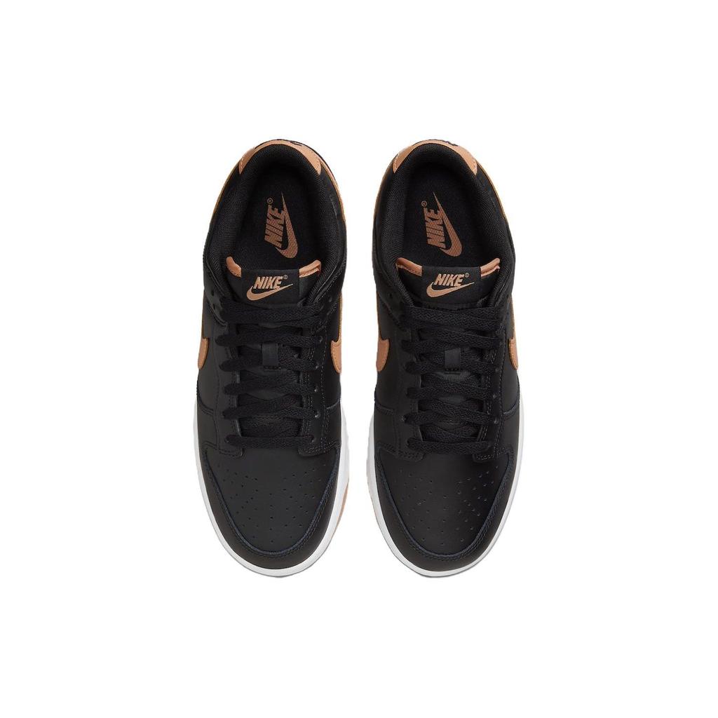 Nike Herren Dunk Low Schwarz Bernsteinbraun Herren Sneaker Weiß DV0831-004
