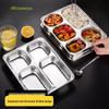 304 Stainless Steel 4-Compartment Meal Tray
