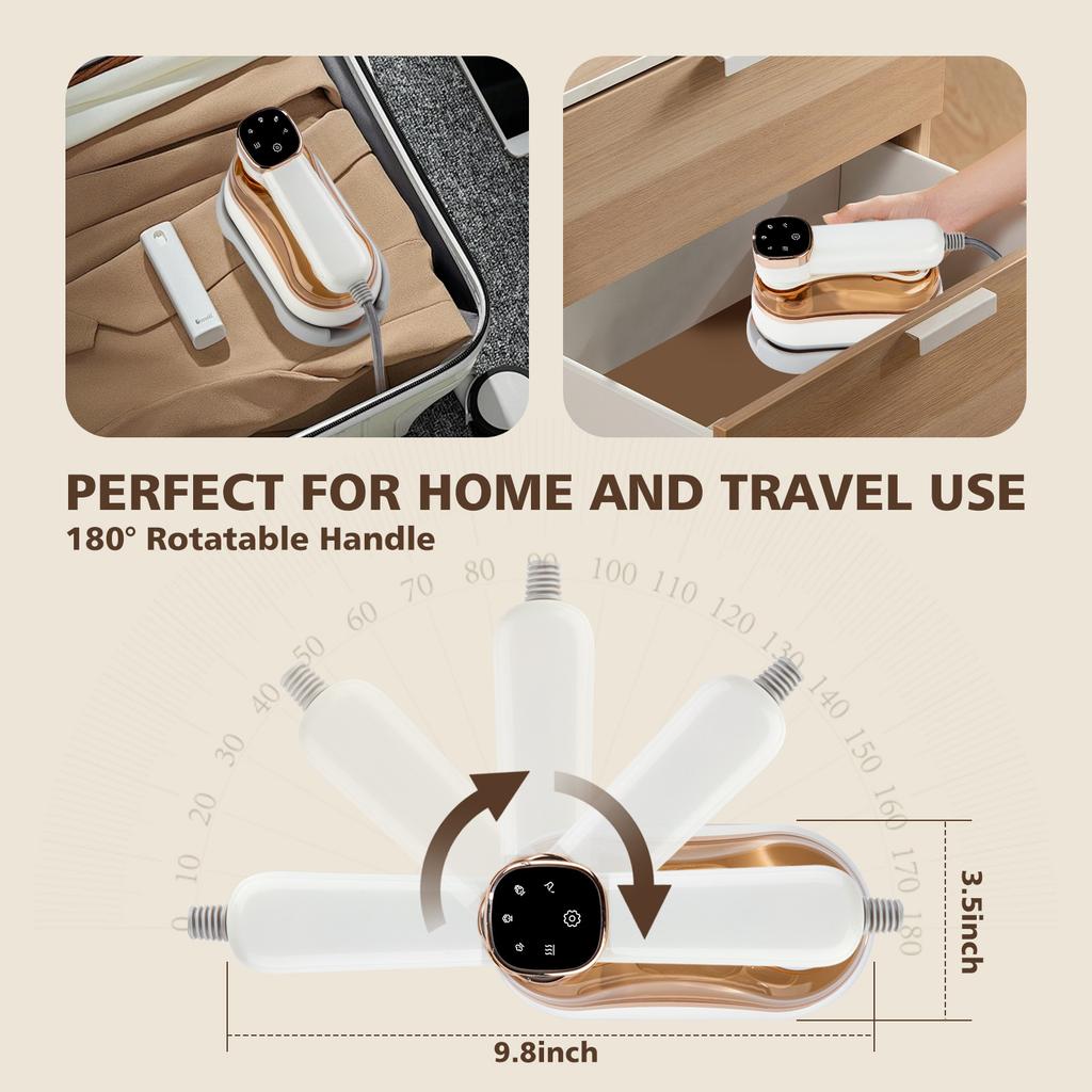 Portable Handheld Steam Iron for Household – 3-Speed Electric Iron with Steam Function