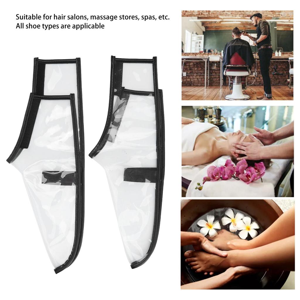 Składany pokrowiec na buty fryzjerskie Wielokrotnego użytku Pokrowiec na buty do salonu fryzjerskiego Przezroczysty pokrowiec na buty do sklepów z masażem Spa