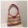 Bucket Bag, Large-capacity Handbag, Vacation Beach Underarm Single-shoulder Bag Casually