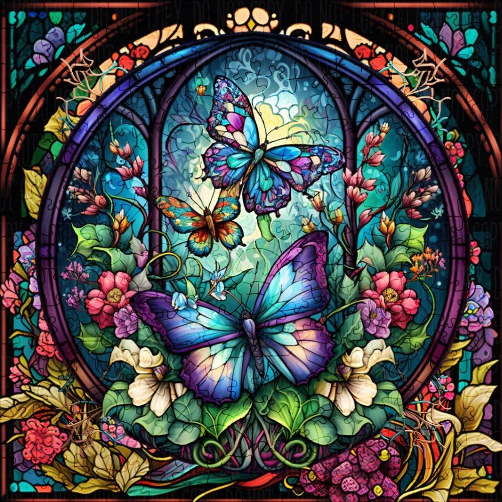 

Irregular Shape Puzzles ideal for Children & Adults Butterfly Art Adornment Board Kit Decompression Puzzle Playthings Family W14543WW-