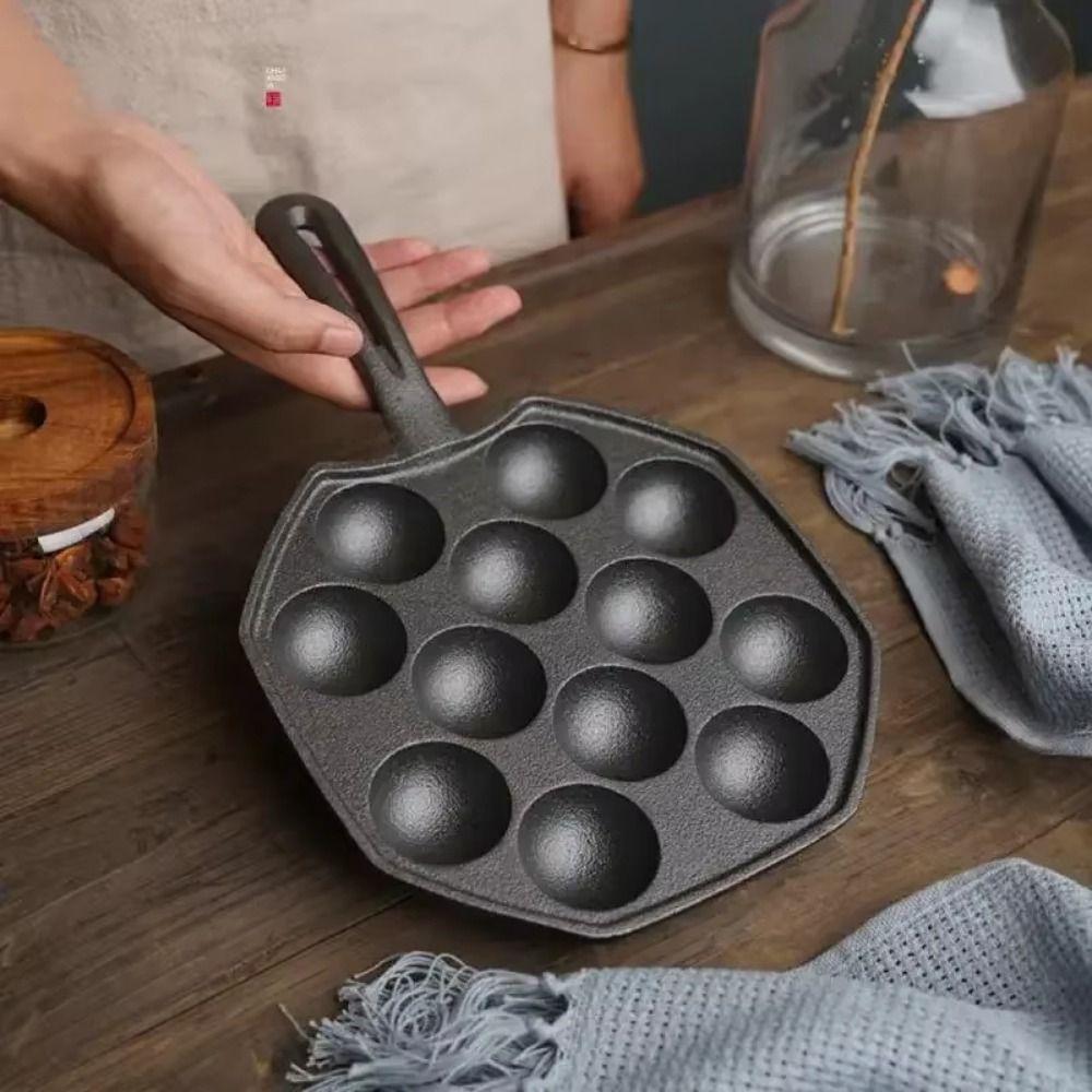 12 Holes Octopus Baking Mold DIY Takoyaki Grill Pan Plate Octopus Ball Maker Kitchen Gadgets