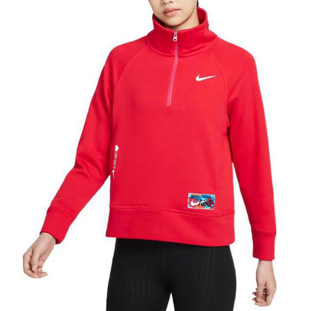 Nike CNY Collection Sweatshirts Women's Red Stand Collar Moderate Regular FD4070-657