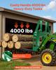Skid Steer Pallet Frame, 1814 Kg Rated Load Capacity, 115 Cm Pallet Fork Frame Attachments with 50.8 Mm Hitch Receiver & Spear Sleeves, Fit for John
