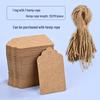 50x30 Kraft Paper Flower Head Blank Hang Tag - European Handwritten Message Bookmark Gift