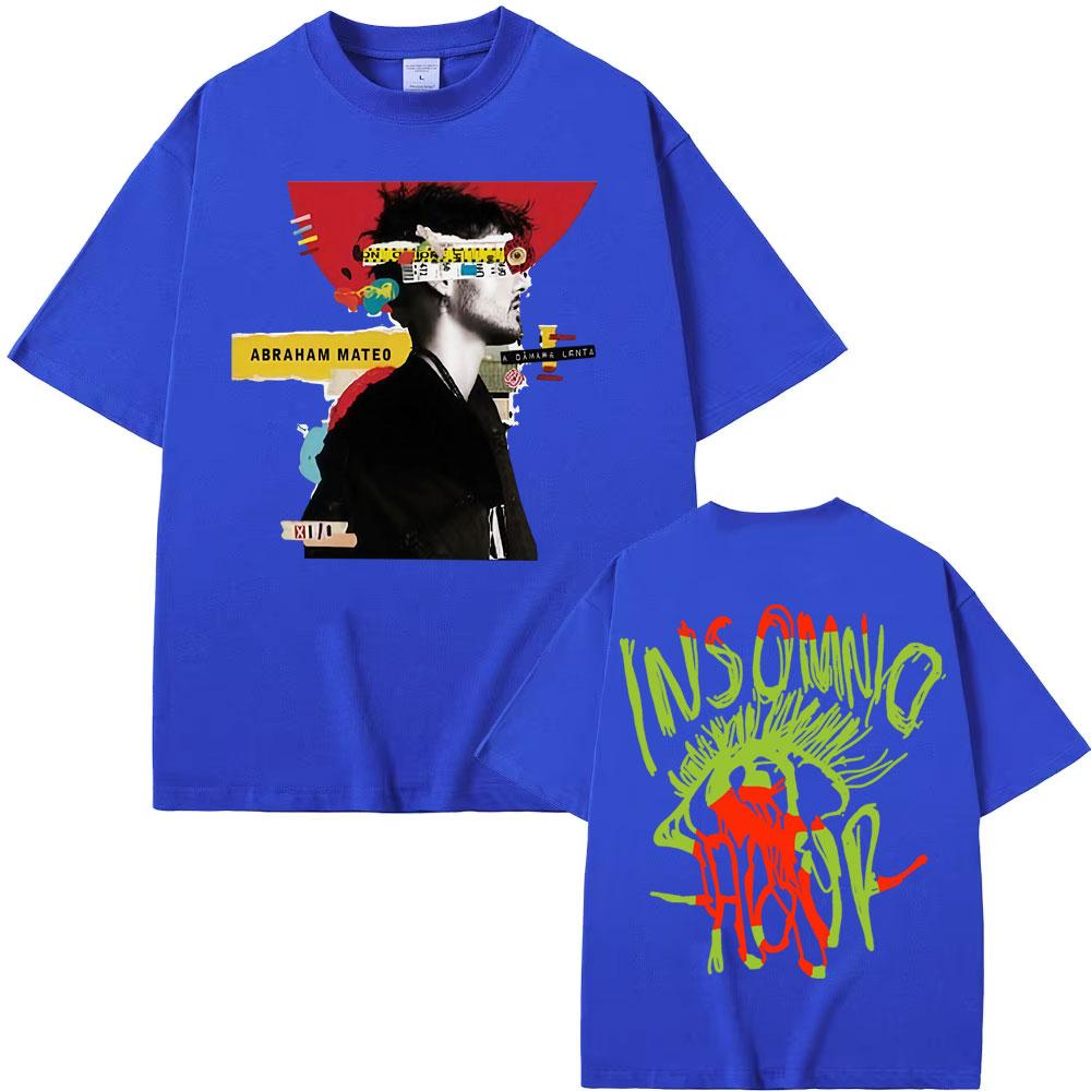 Abraham Mateo Insomnio Album Tour 2025 Merch T Shirt Men Women Harajuku Y2k Short Sleeve T-shirts 100% Cotton T-shirt Streetwear