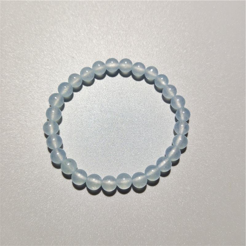 Jade super fairy crystal blue chalcedony bracelet, fashionable, fresh and romantic, white, take advantage of skin tone gifts, accessories women