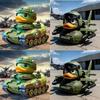 Military Officer Duck Tank Aircraft Duck Figurine Resin Handicraft