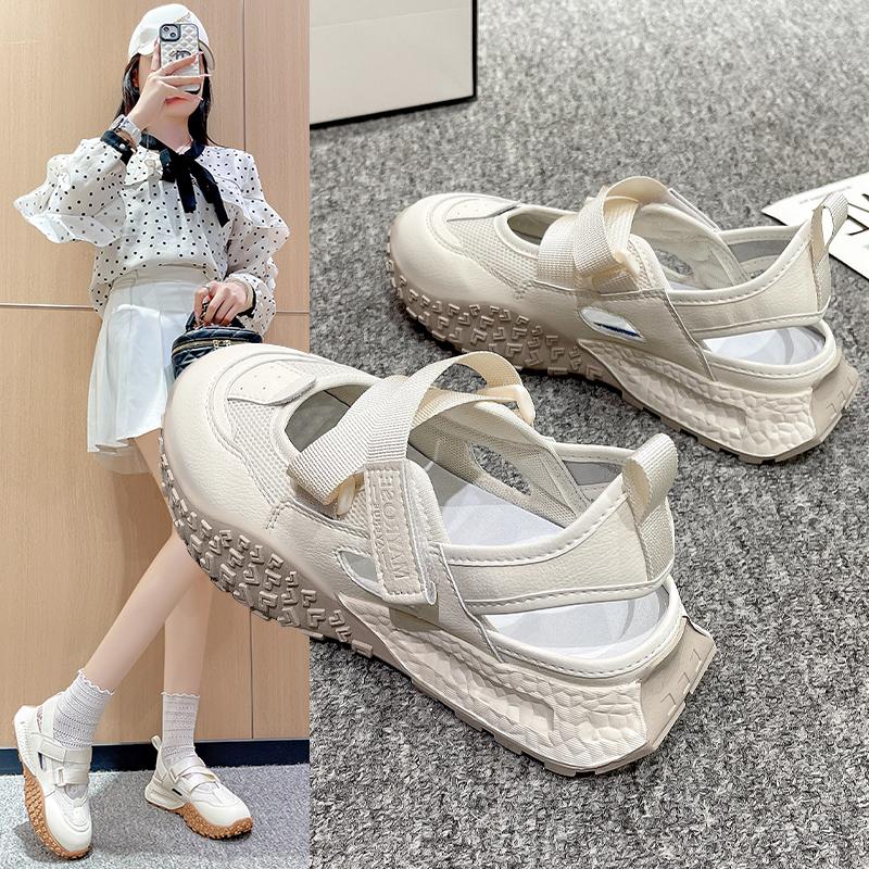 Fashion Women's Fashion Shallow Platform Sneakers Chunky Sports Sandals Ladies Casual Flats Shoes Outdoor  Jane Shoe Footwear Mujer