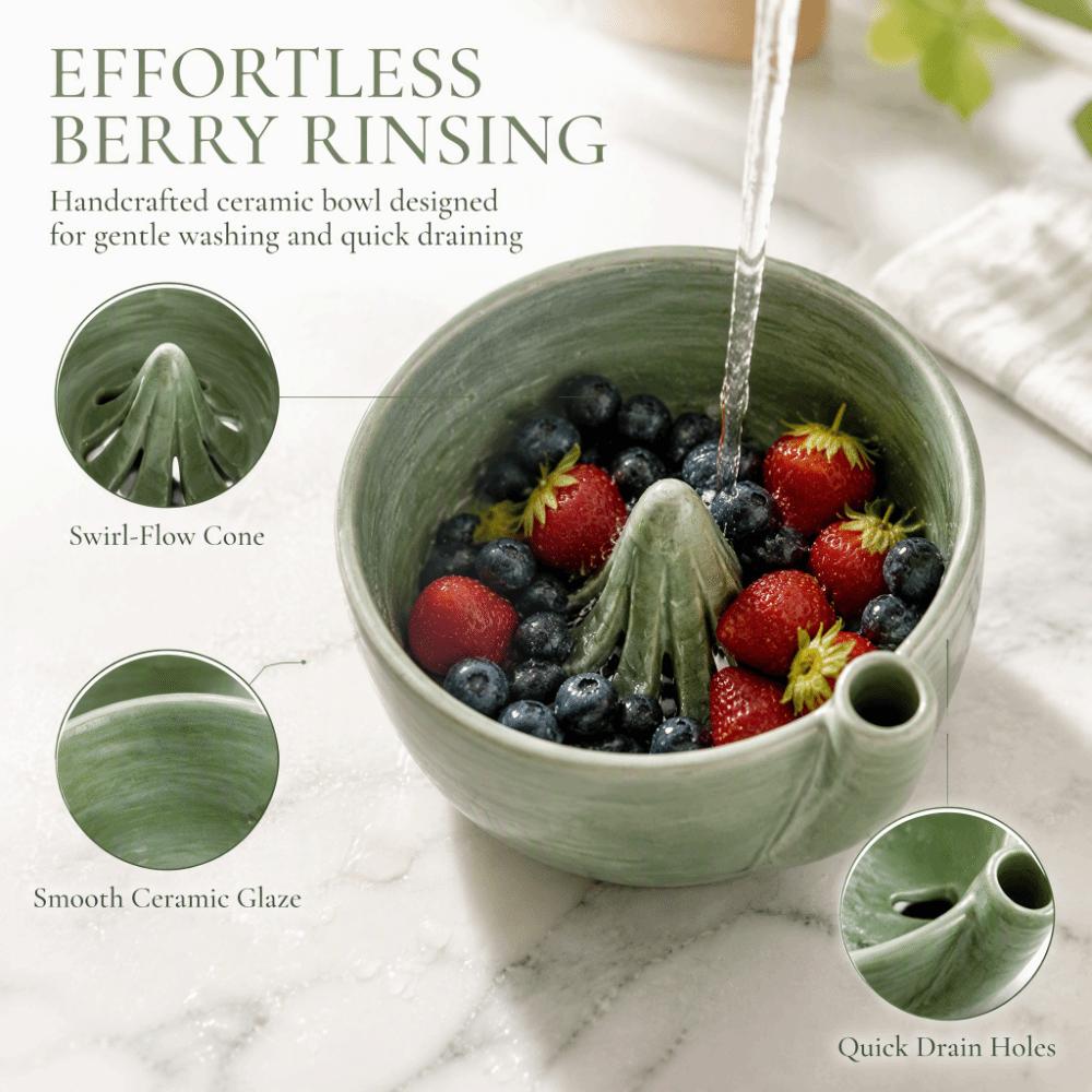 Exquisite Berry Colander Bowl Ceramic Ceramic Washing Strainer  Kitchen Use