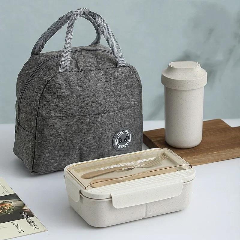 Japanese Style Bento Box Portable Lunch Box for Office Workers with Tableware and Soup Cup Student Large Capacity Food Container