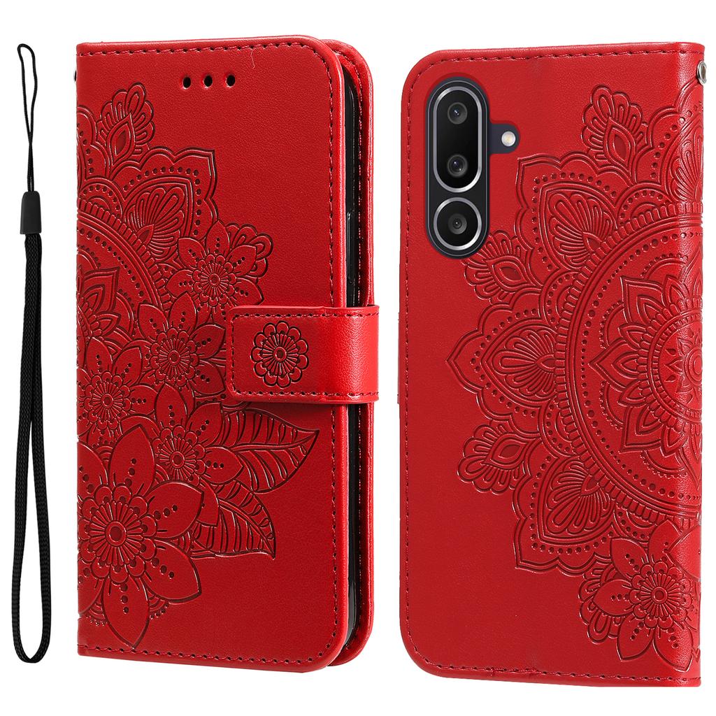 For Samsung Galaxy M56 5G Case Floral Pattern PU Leather Wallet Stand Phone Cover