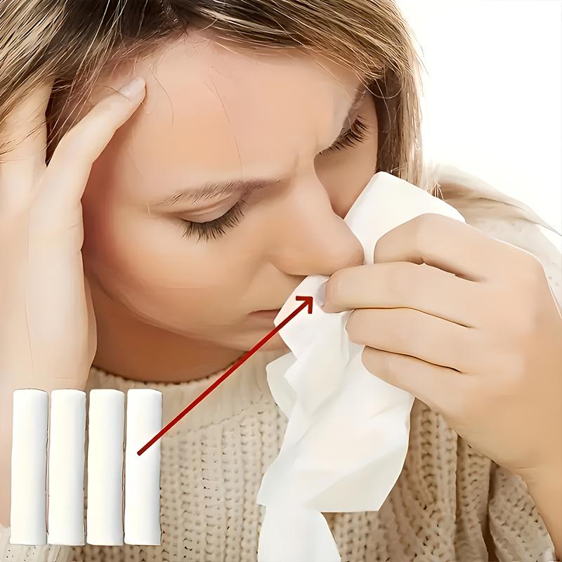 100 ks jednorázových flexibilních vysoce savých podložek na ucpaný nos, navržených pro nosní použití, vysoká míra absorpce, ulevuje od ucpaného nosu, zastavuje krvácení