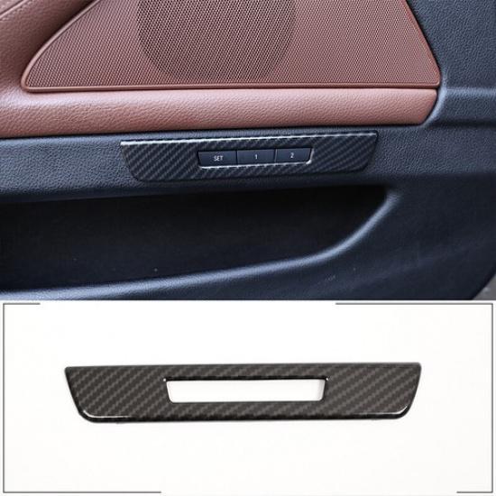 For BMW 5 Series 2011-2017 ABS Carbon Fiber Seat Memory Button Frame Cover Trim