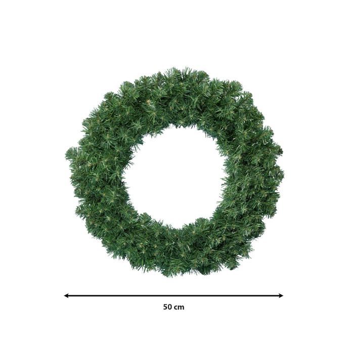 Couronne De Noël - EMINZA - Uner-Aka - Vert - Diamètre 50 Cm - Décoration Intérieure