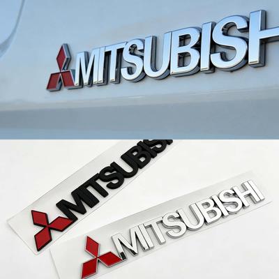 3D Aluminum Alloy Car Logo Badge Side Fender Stickers Emblem Rear Trunk Decals For Ralliart ASX Outlander Accessories