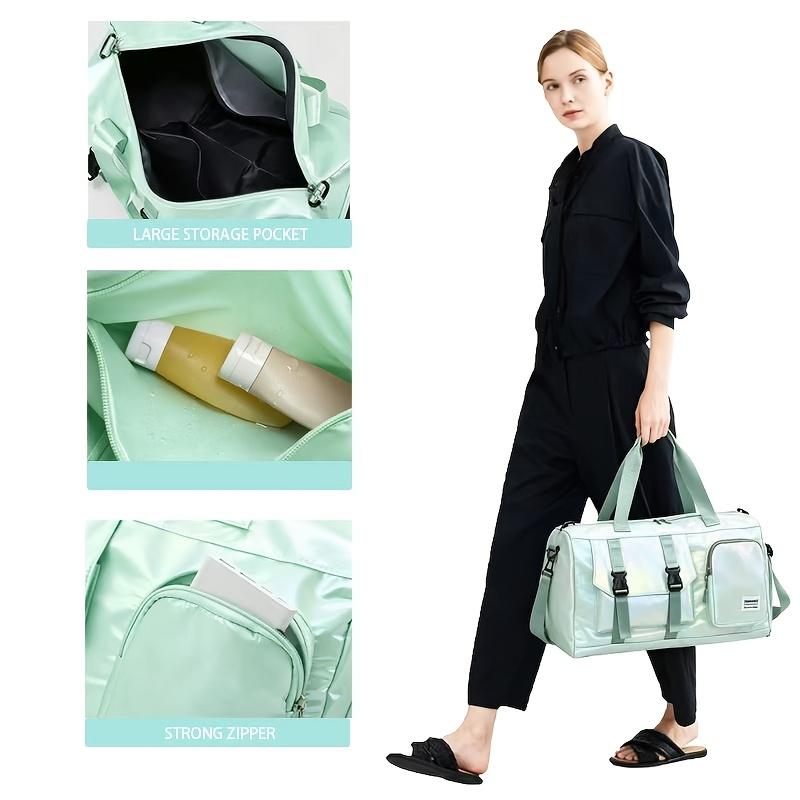 Gym Duffle Bag With Shoe Compartment Wet Dry Separation Large Capacity Bag Detachable Shoulder Strap for Sports Swimming Yoga