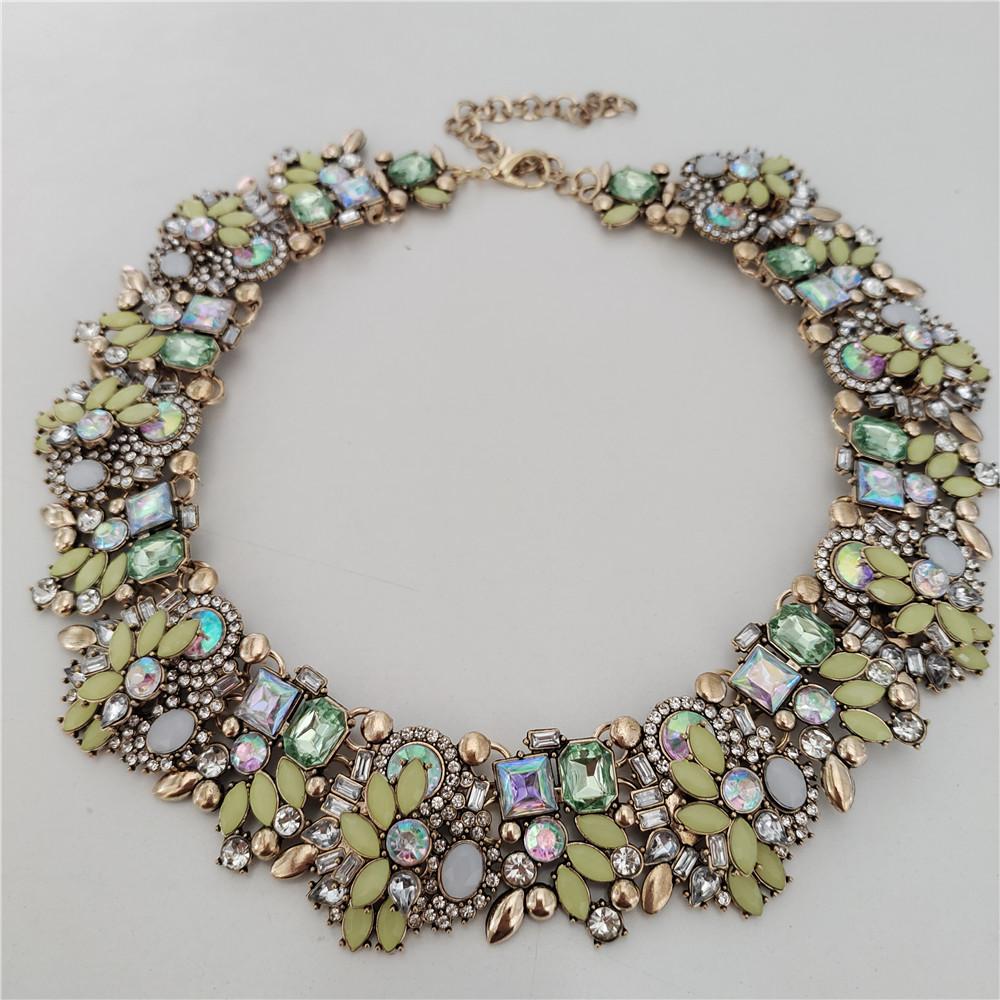2026 New Fashion Crystal Rhinestones Large Collar Choker Necklace Earrings Women Jewelry Sets Indian Statement Wedding Necklace