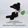 Autumn Winter Faux Mink Fur Baseball Cap for Women with Pom Pom, Faux Fur Warm Fleece Hat Scarf Set For Outdoor Travel