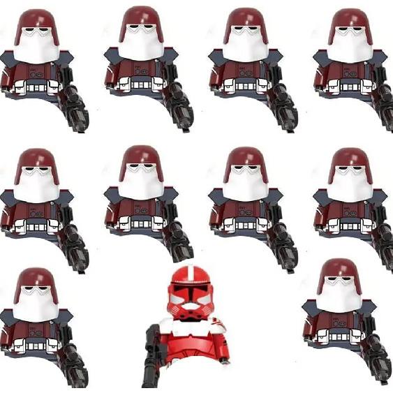 11-Piece (2-Inch) Clone Trooper Playset, Space War Mini Building Set, Clone Trooper Figure with Weapons, Best Gift for Kids Over 15 Years Old (11