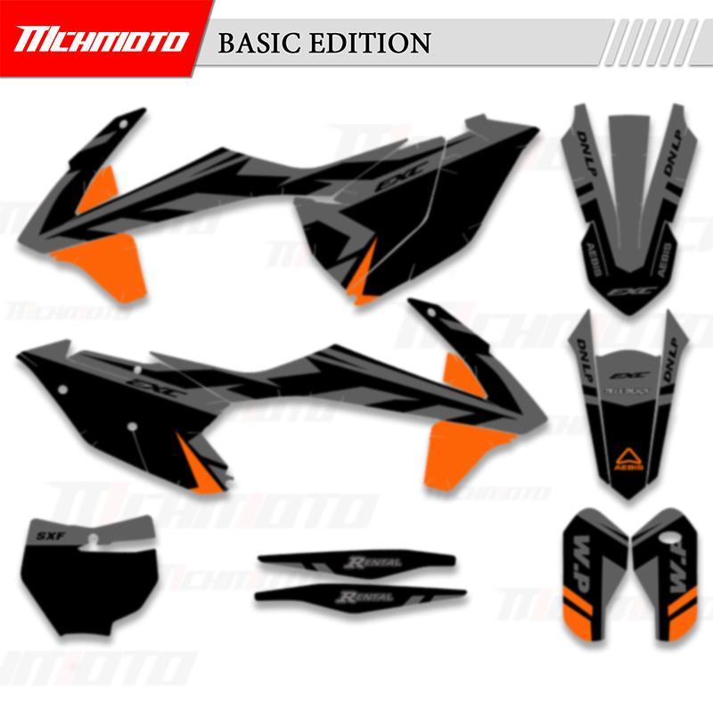 MCHMFG Graphics Backgrounds Decal Stickers Kit For KTM 125 250 300 350 450 SX SXF 2016 2017 2018 EXC EXC-F XCW 2017 2018