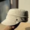 Korean-style suede vintage brown beret for women, autumn and winter suede flat-top equestrian cap, newsboy cap