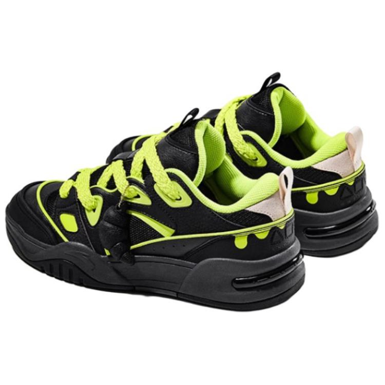 Anta Aojie S Shock Absorbing Wear Resistant Low Top Sneakers Men Sneakers Black Yellow 112428061-1