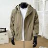 Men's Windproof Hooded Jacket - Spring/Autumn Casual Loose Fit in Solid Colors
