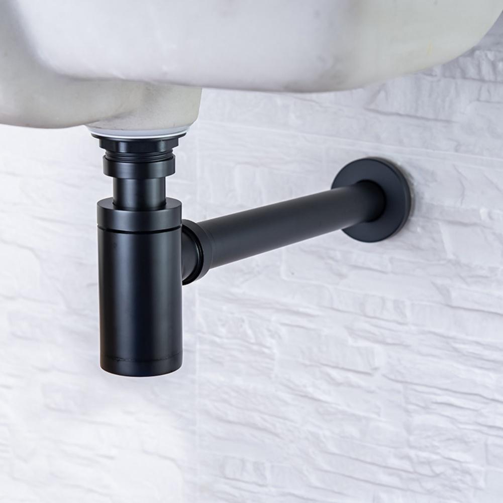 Standart Lavabolar İçin Banyo Gideri Lavabo Sifonu Banyo Lavabosu İçin 304 Paslanmaz Çelik 1 1 4 İnç Montaj Ekstra Uzun Boru
