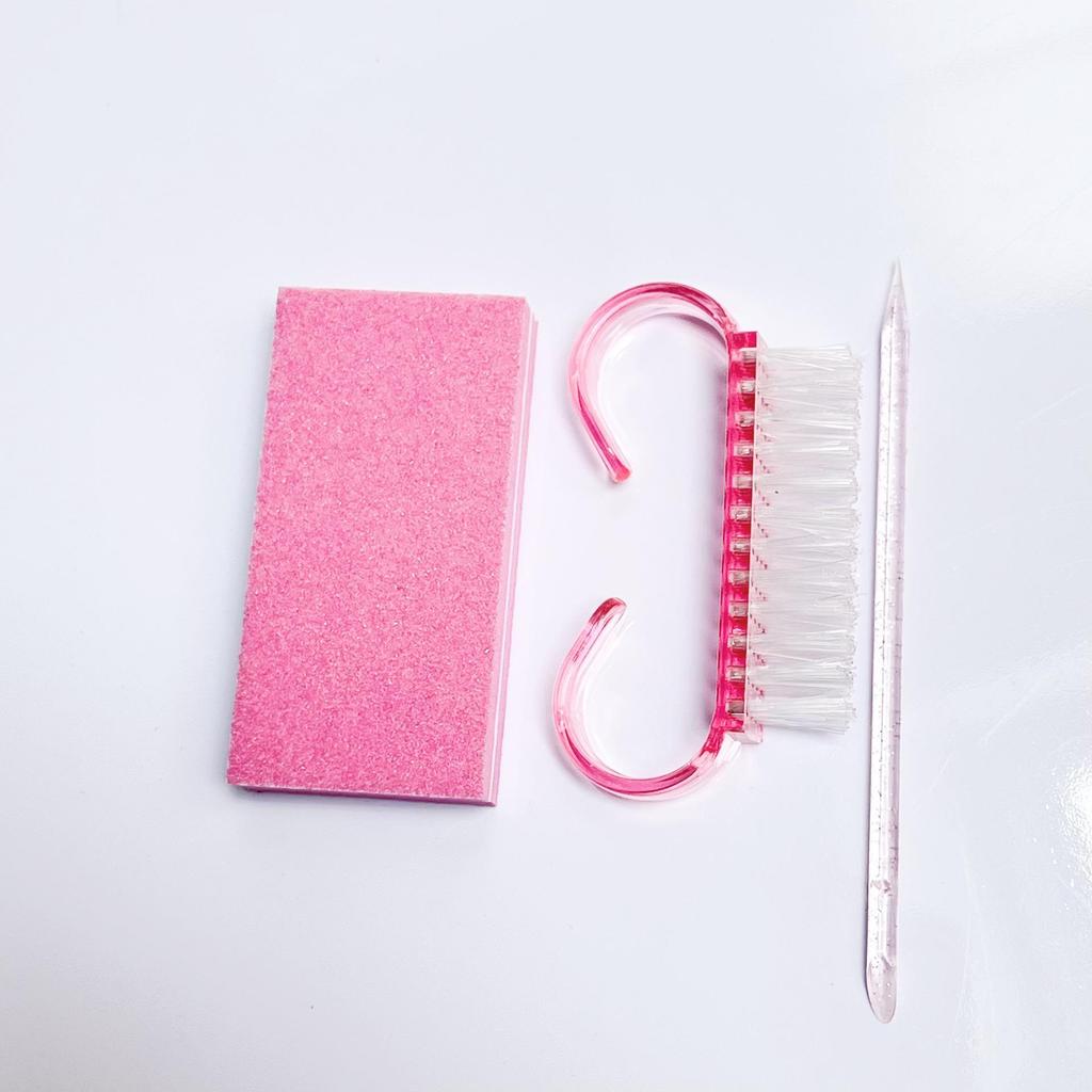 Portable PVC Cuticle Scraper & Nail Clipper Set - Nail Art Tool Kit