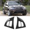 2Pcs Set Carbon Fiber Steering Wheel Frame Cover Trim Left Hand Driving Fit for E70 X5 2008 2013