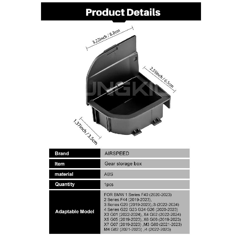 RHD Storage Box For BMW 2 3 4 Series F40 G20 G26 G01 G02 G05 G06 G07 I4 X3 X4 X5 X6 M4 Modification Car Console Gear Shift Lever