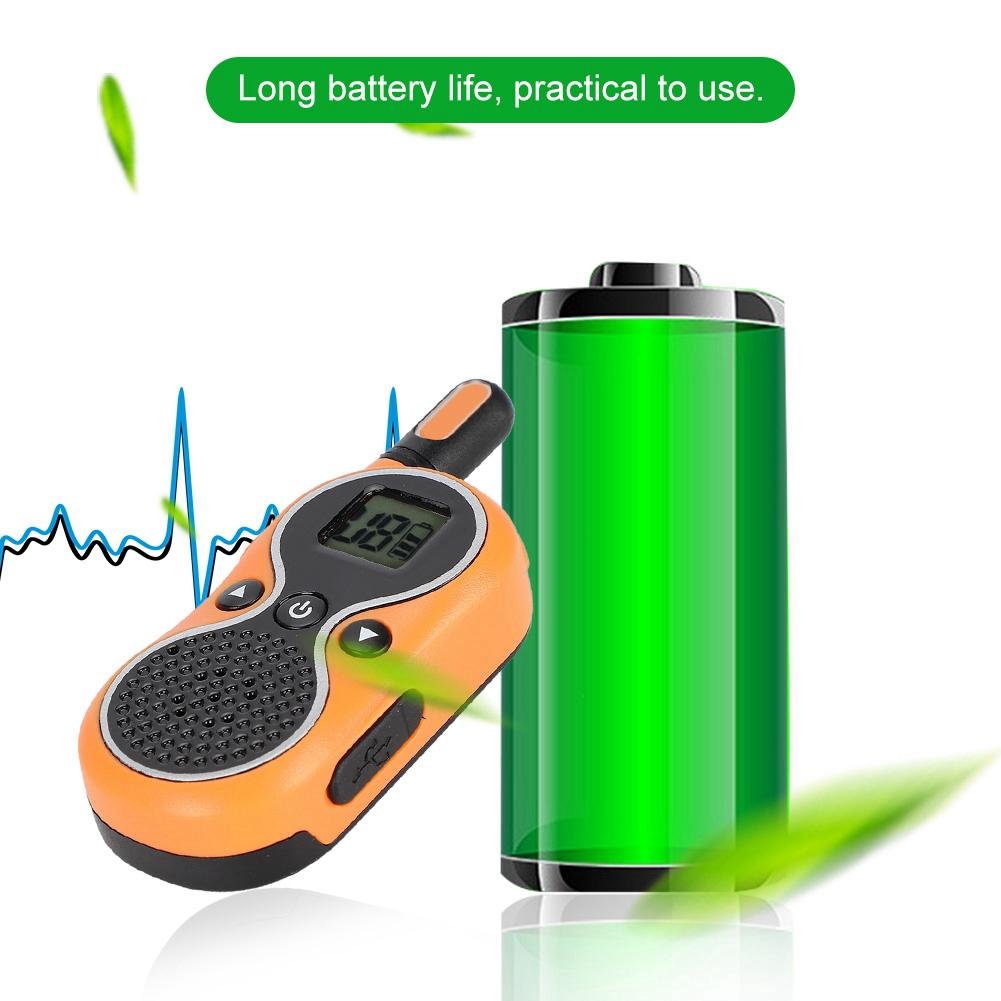 Ultra Thin Mini Walkie Talkie 2W USB Wireless Portable Two Way Radio (Yellow )