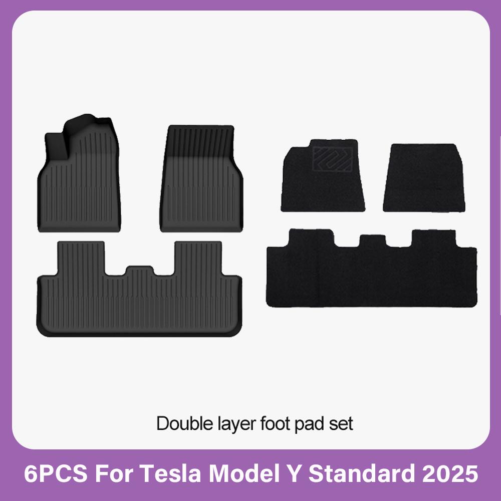 TPE Floor Mats For Tesla New Model Y Standard 2025 2026 Waterproof Luggage All Weather Full Set Mat Foot Pads Model Y Trunk Mats