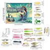 Seasonal Fishing Lure Advents Calendar Christmas Countdowns Fishing Tackle Box with 24 Assorted Baits for Celebration