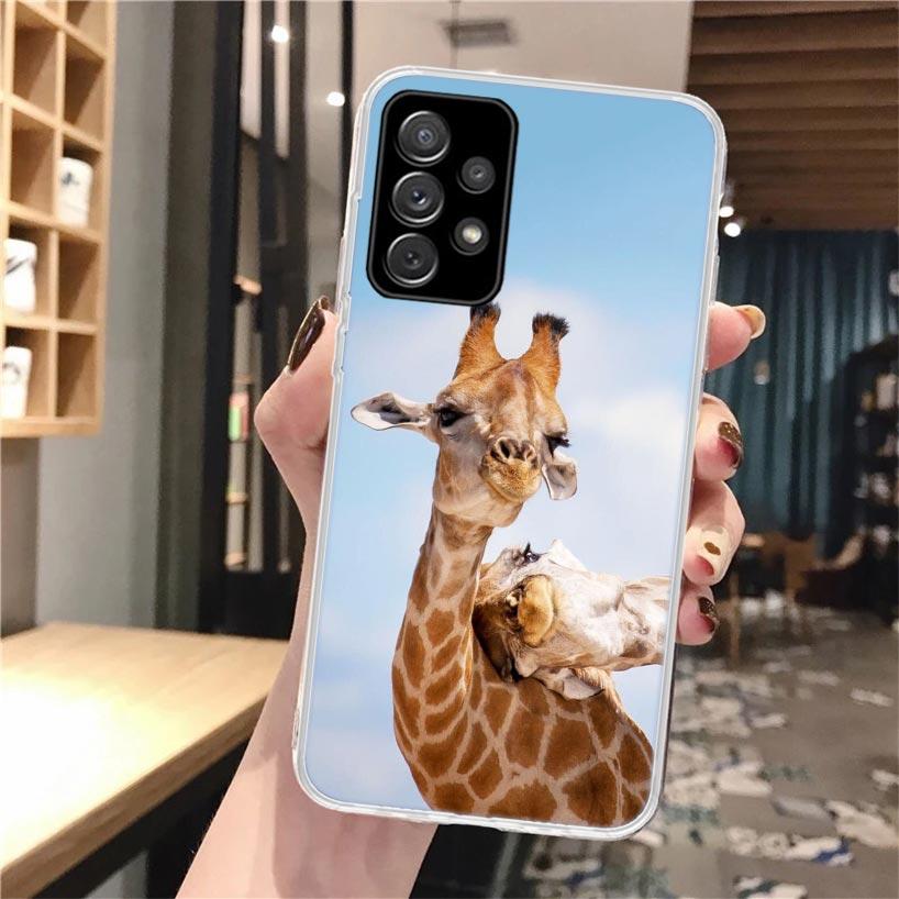 Cute Cartoon Giraffe Animal Soft Phone Case For Samsung Galaxy A51 A50 A71 A70 A10 A20E A30 A40 A41 A31 A21S A11 A6 A7 A8 A9 Plu