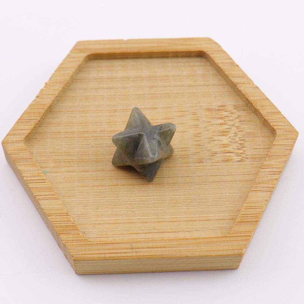 Crystal Merkaba Star Ornament - 13mm Hexagram Design