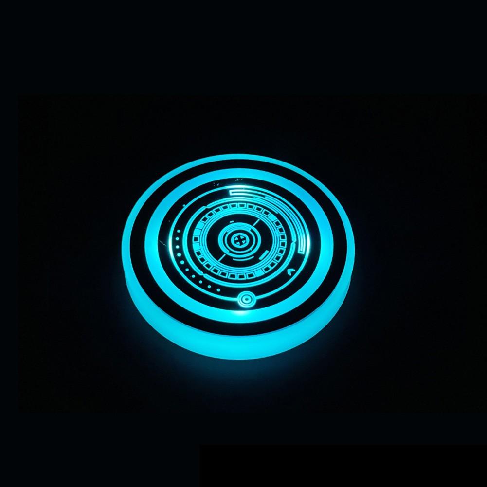Acrylic Material LED Cup Holder Lights Rechargeable Car Lights