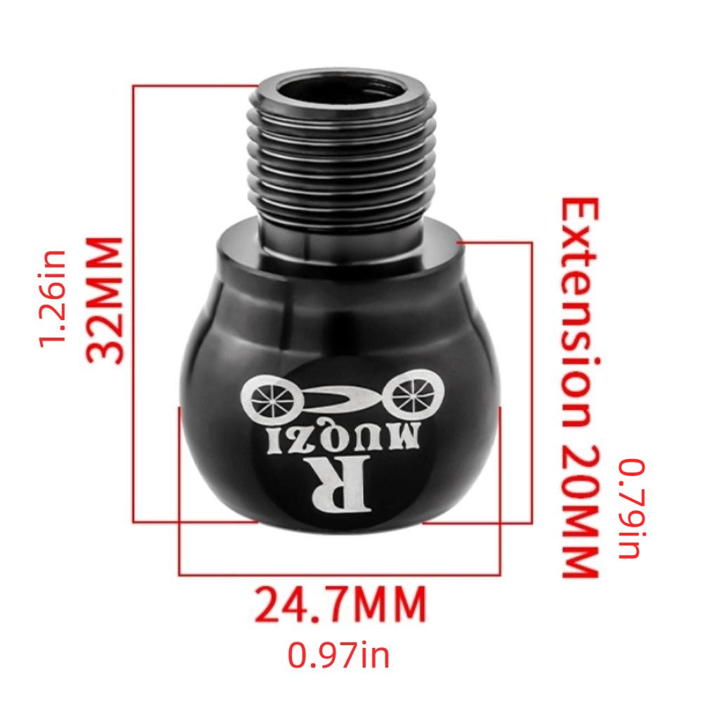 1 Pair Thicken Bike Pedal Axle Extenders 20MM Bike Pedals Adapters Bolt Folding Bicycle